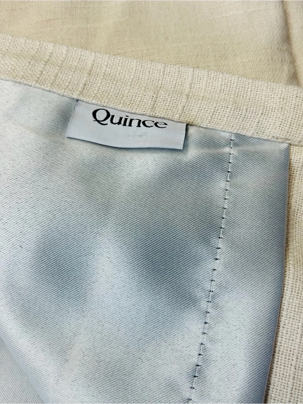 QUINCE Set Of 2 48x84 Cotton Slub Room Darkening Curtains Natural 0218